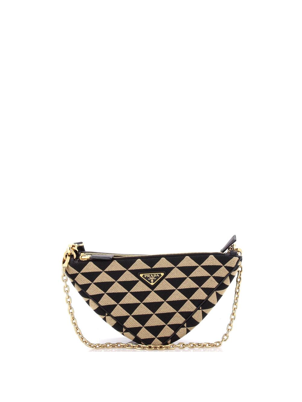 Prada Double Symbole Triangle Bag #377557P19B